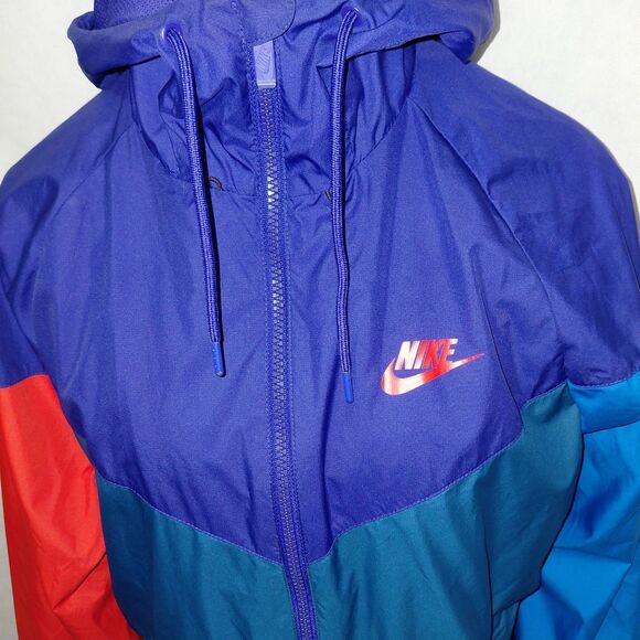 Y2K Nike Sportswear Windrunner Hooded Jacket Womens Small Multicolor Colorblock - Picture 4 of 13